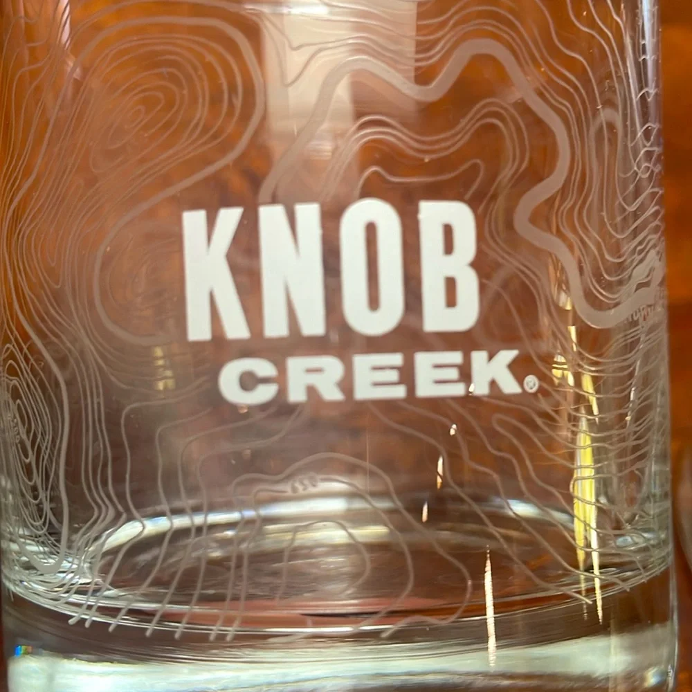 Beautiful Knob Creek Low Ball Glasses x2